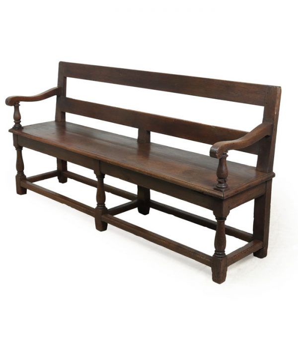 Pair of French Oak Benches Late 19th Century - Image 2