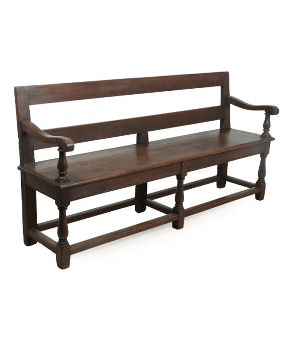 Pair of French Oak Benches Late 19th Century - Image 3