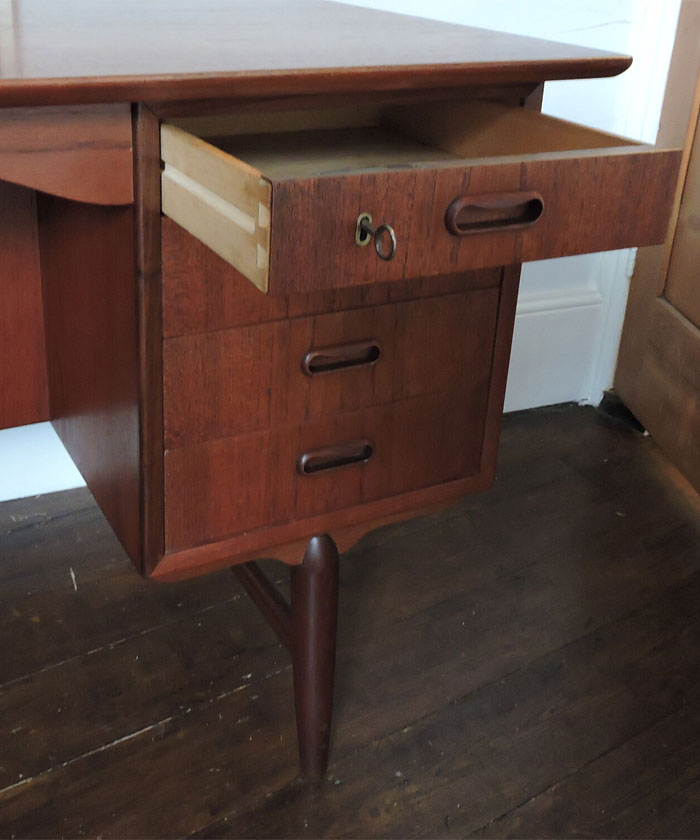 Mid-Century Danish Teak Desk, 1960s
