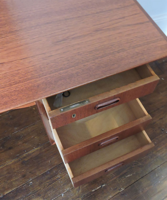 Mid-Century Danish Teak Desk, 1960s