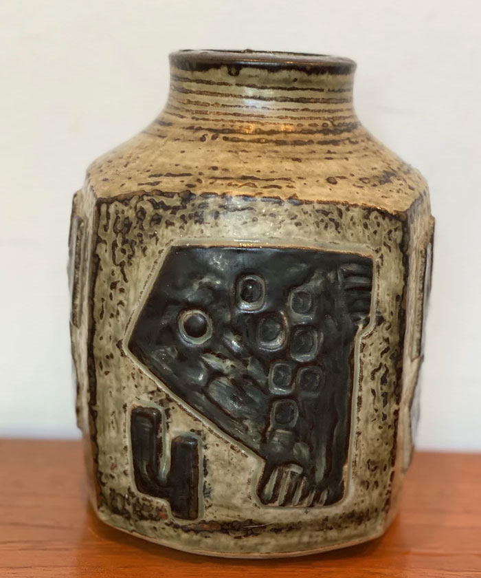 Royal Copenhagen Stoneware Vase By Jorgen Mogensen, 1960s