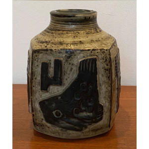 Royal Copenhagen Stoneware Vase By Jorgen Mogensen, 1960s