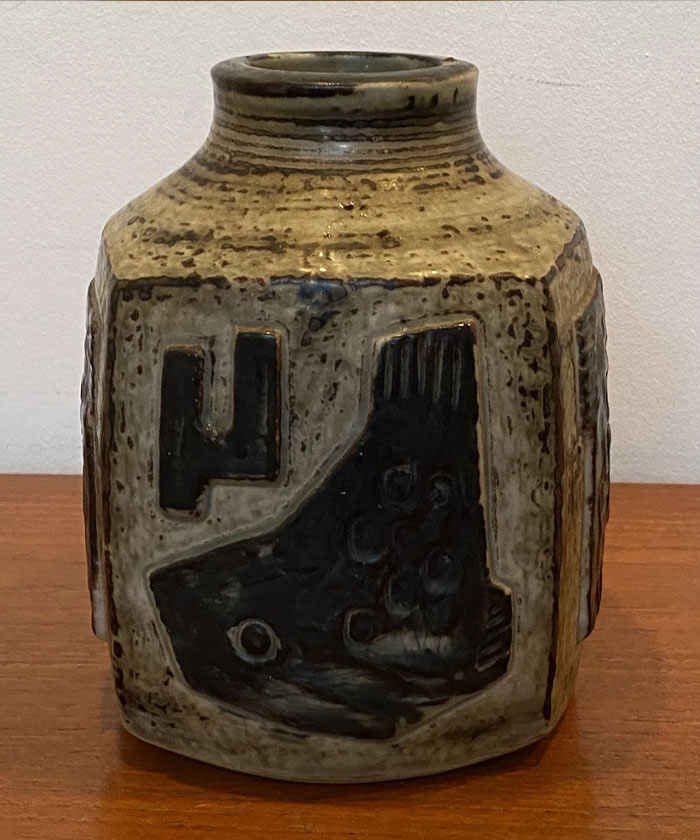 Royal Copenhagen Stoneware Vase By Jorgen Mogensen, 1960s