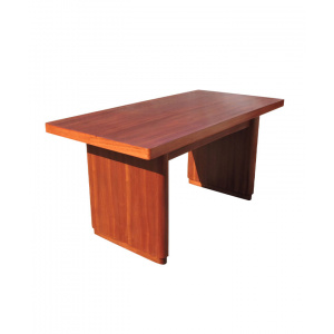 Large Sapele Mid-Century Portuguese Desk, 1960s