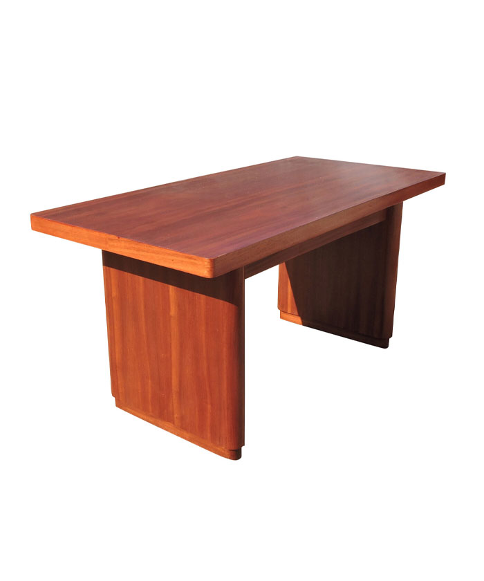 Large Sapele Mid-Century Portuguese Desk, 1960s