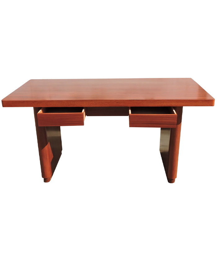 Large Sapele Mid-Century Portuguese Desk, 1960s
