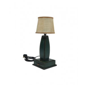 Stitched Leather Table Lamp By Jacques Adnet France 1950
