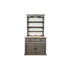 Vintage Welsh Dresser Painted In Grey Chalk Paint