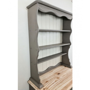 Vintage Welsh Dresser Painted In Grey Chalk Paint