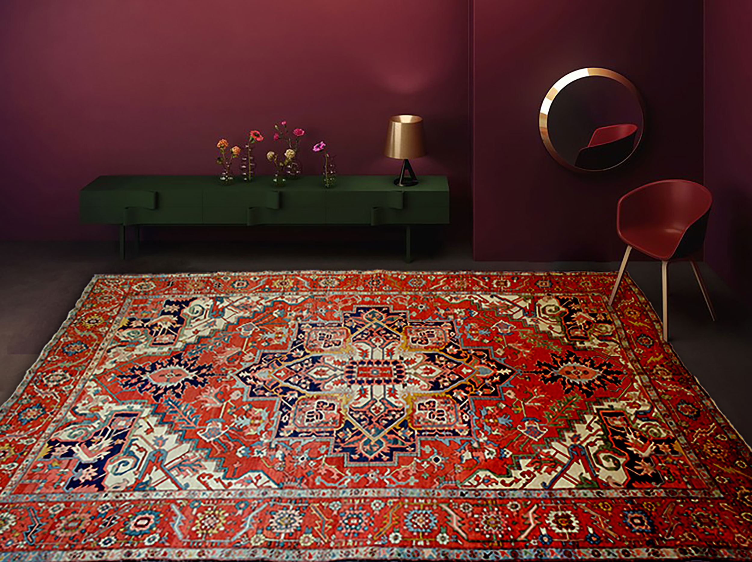 Antique Serapi Carpet