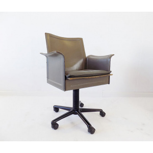 Matteo Grassi Korium Leather Office Chair By Tito Agnoli