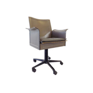 Matteo Grassi Korium Leather Office Chair By Tito Agnoli