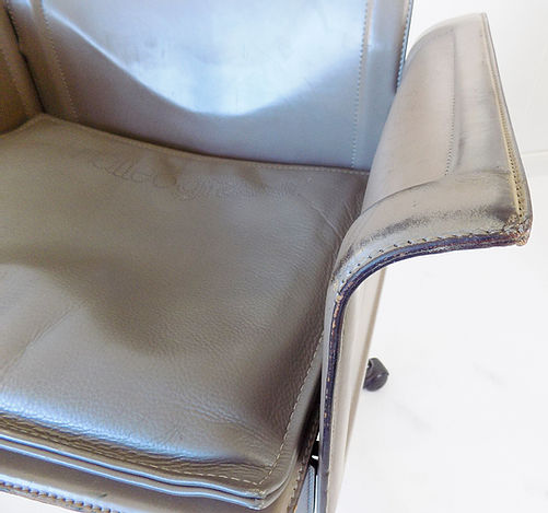 Matteo Grassi Korium Leather Office Chair By Tito Agnoli