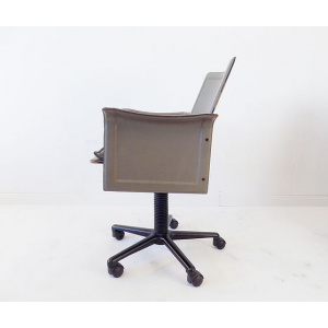 Matteo Grassi Korium Leather Office Chair By Tito Agnoli