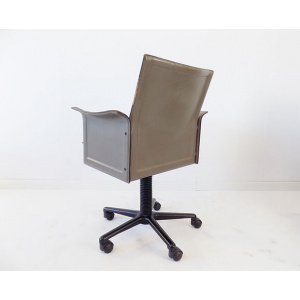 Matteo Grassi Korium Leather Office Chair By Tito Agnoli