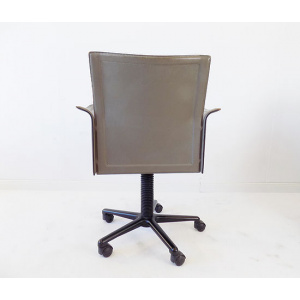 Matteo Grassi Korium Leather Office Chair By Tito Agnoli