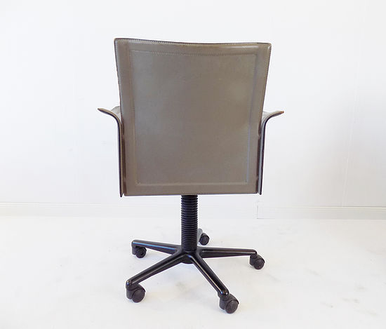 Matteo Grassi Korium Leather Office Chair By Tito Agnoli