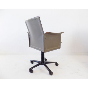 Matteo Grassi Korium Leather Office Chair By Tito Agnoli