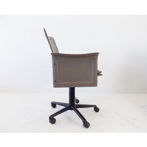 Matteo Grassi Korium Leather Office Chair By Tito Agnoli