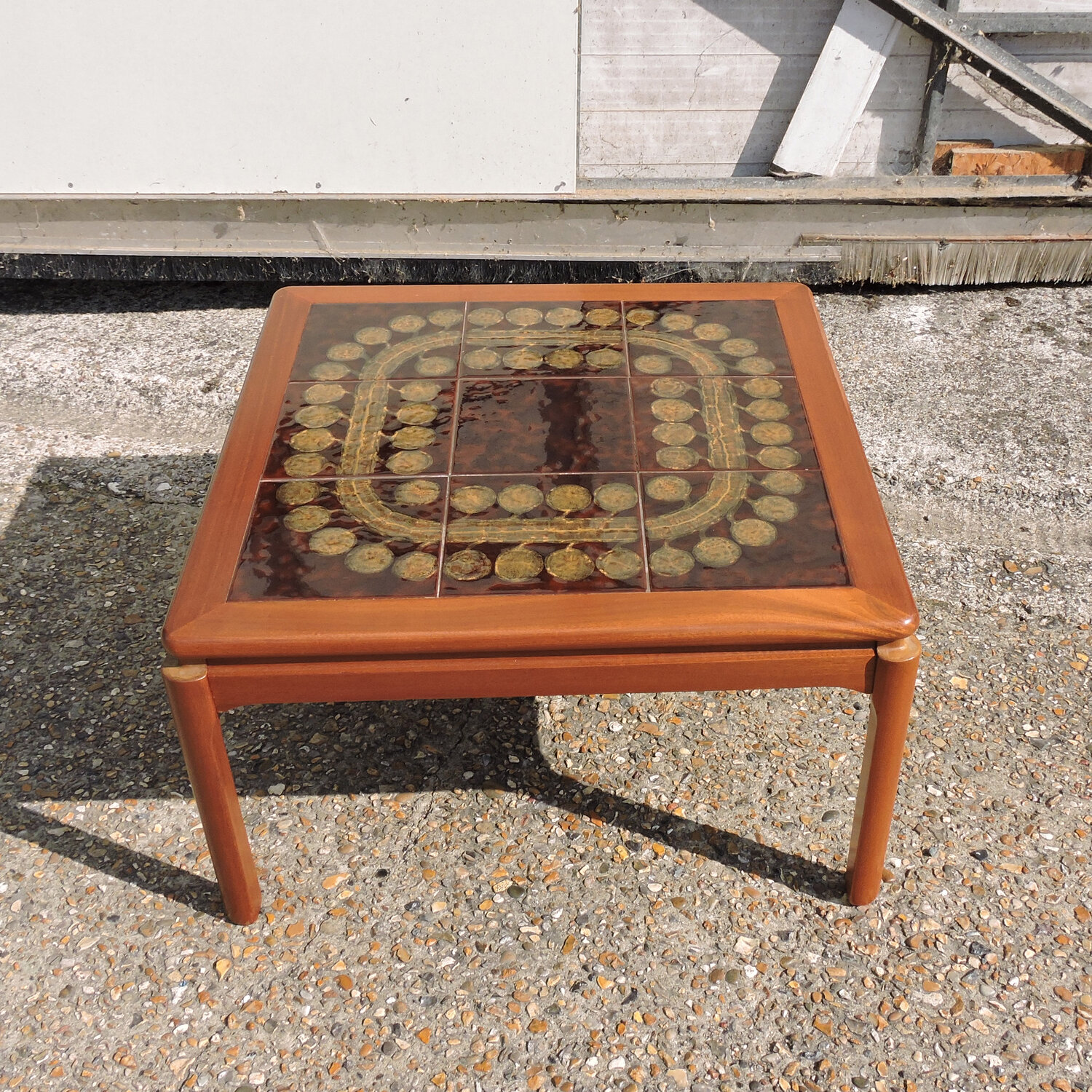 Mid-Century Square Tile Topped Coffee Table, 1960s