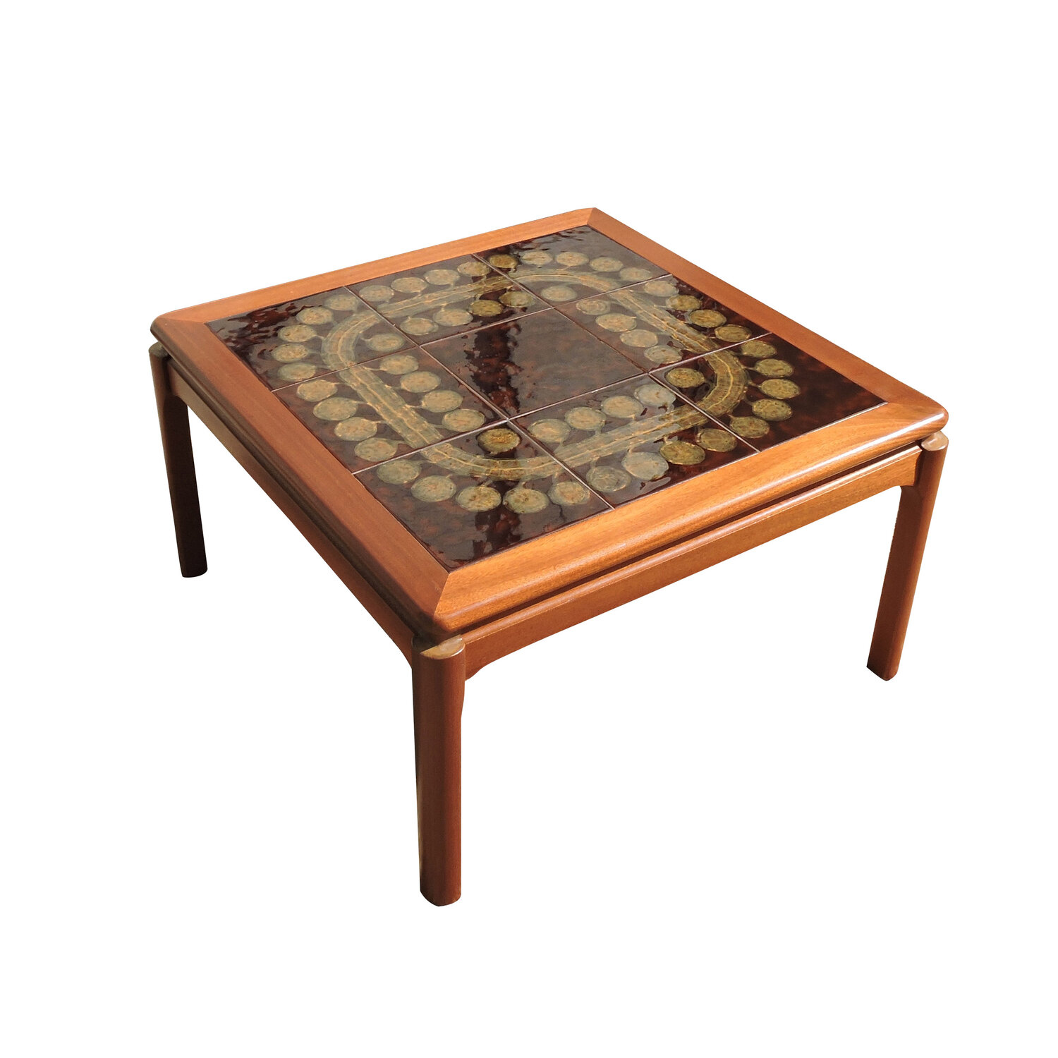 Mid-Century Square Tile Topped Coffee Table, 1960s