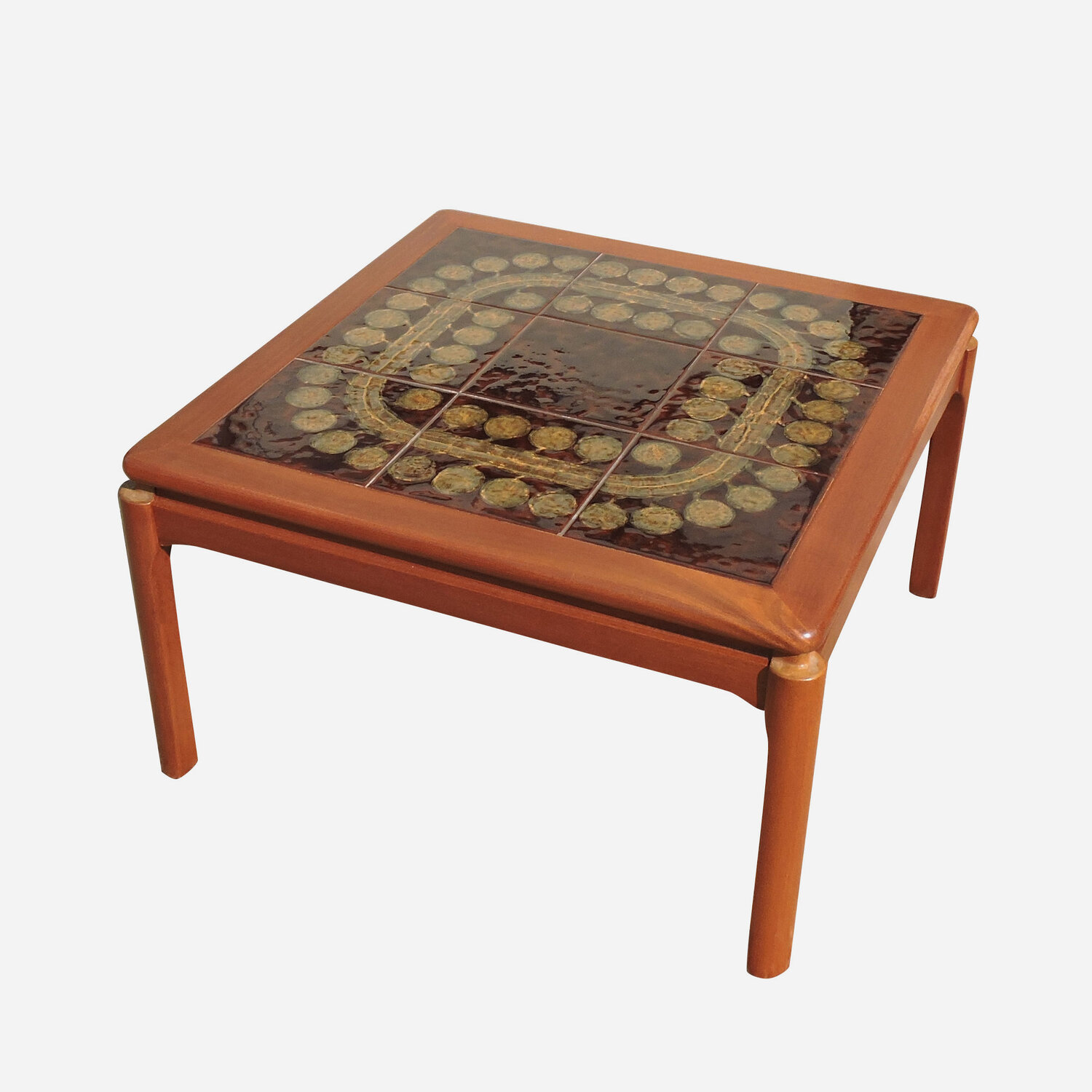 Mid-Century Square Tile Topped Coffee Table, 1960s