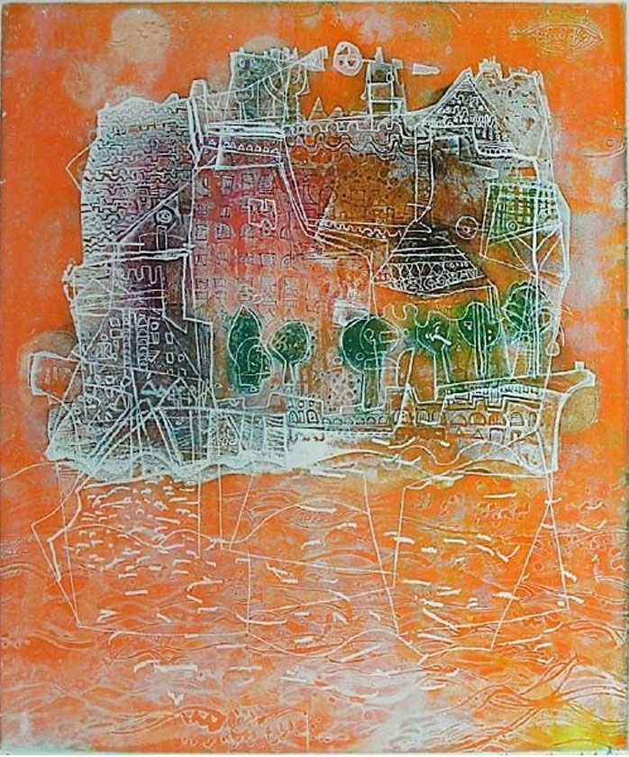 Hasegawa Shoichi Etching Island Evening