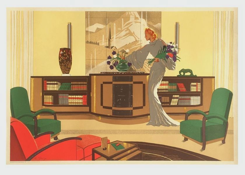 Charley Garry (1891 1973) Poster In Lithography Art Deco