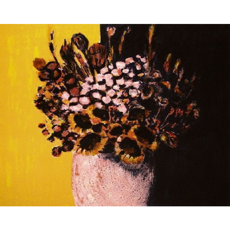 Jean-Claude Allenbach Bouquet Noir Et Jaune