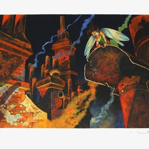 Régis Loisel Lithograph Peter Pan On The Roofs Of Angouleme