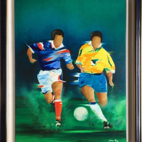 Victor Spahn Mixed Media Football World Cup Final 1998 France Brazil