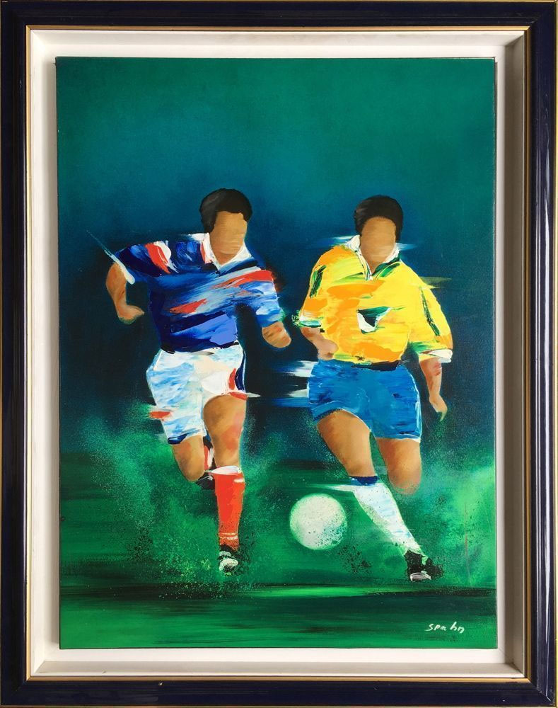 Victor Spahn Mixed Media Football World Cup Final 1998 France Brazil