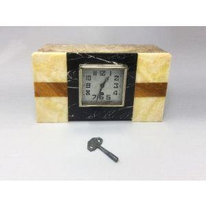 1930s Astonishing Art Deco French Marble Clock Manufrance