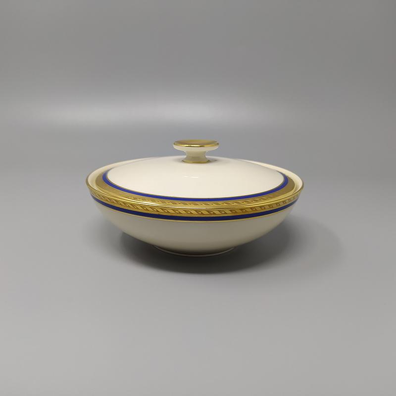 1950s White, Blue and Gold Tea Set/Coffee Set in Bavaria Porcelain Made in Germany