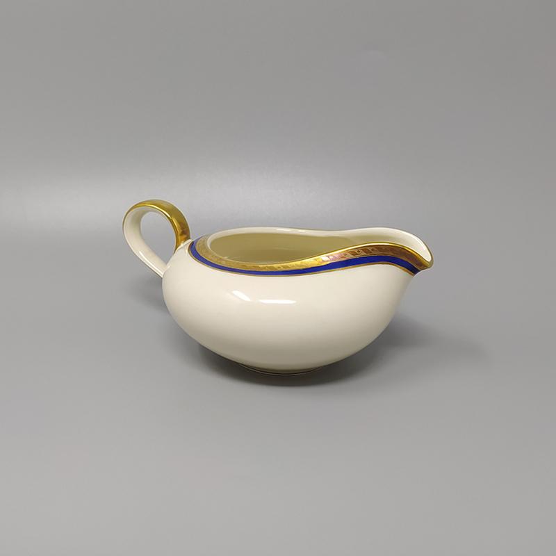 1950s White, Blue and Gold Tea Set/Coffee Set in Bavaria Porcelain Made in Germany