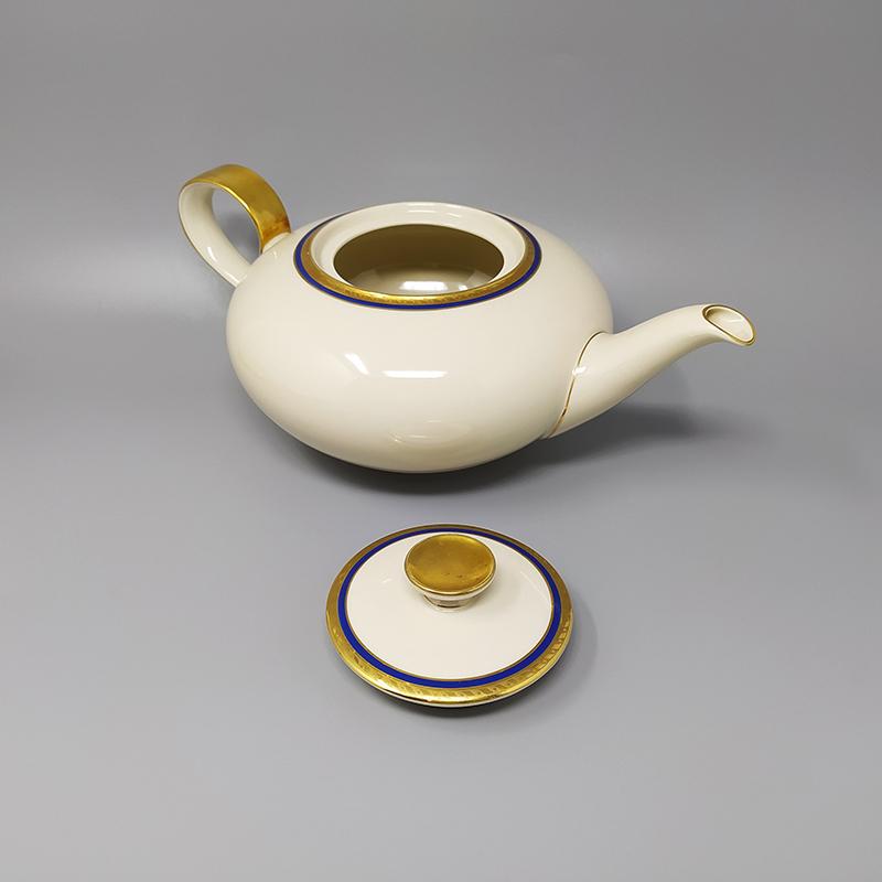 1950s White, Blue and Gold Tea Set/Coffee Set in Bavaria Porcelain Made in Germany