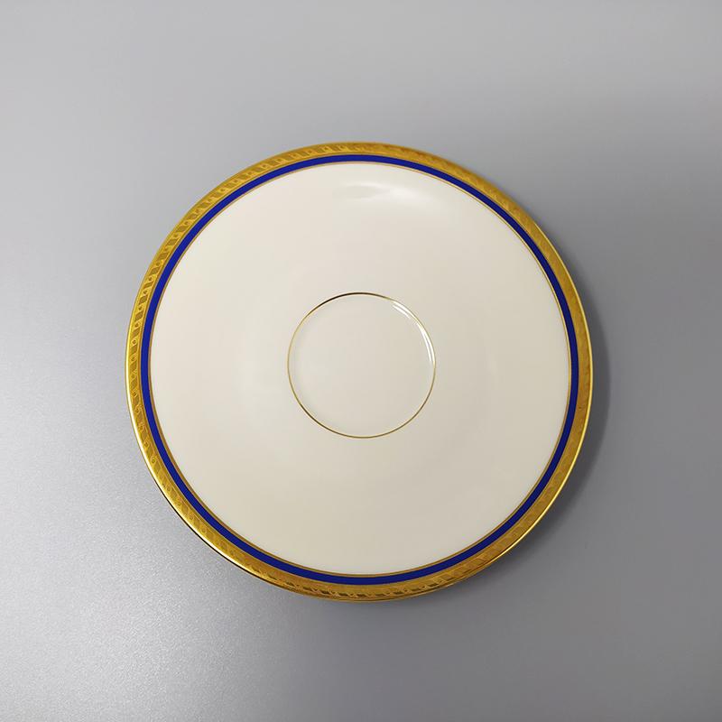 1950s White, Blue and Gold Tea Set/Coffee Set in Bavaria Porcelain Made in Germany