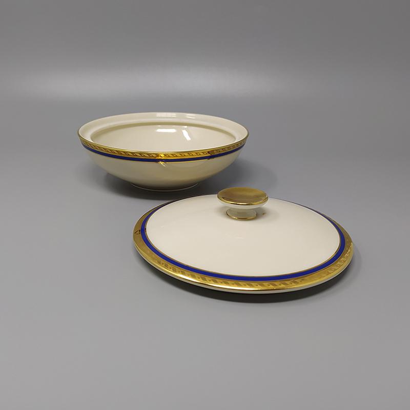1950s White, Blue and Gold Tea Set/Coffee Set in Bavaria Porcelain Made in Germany