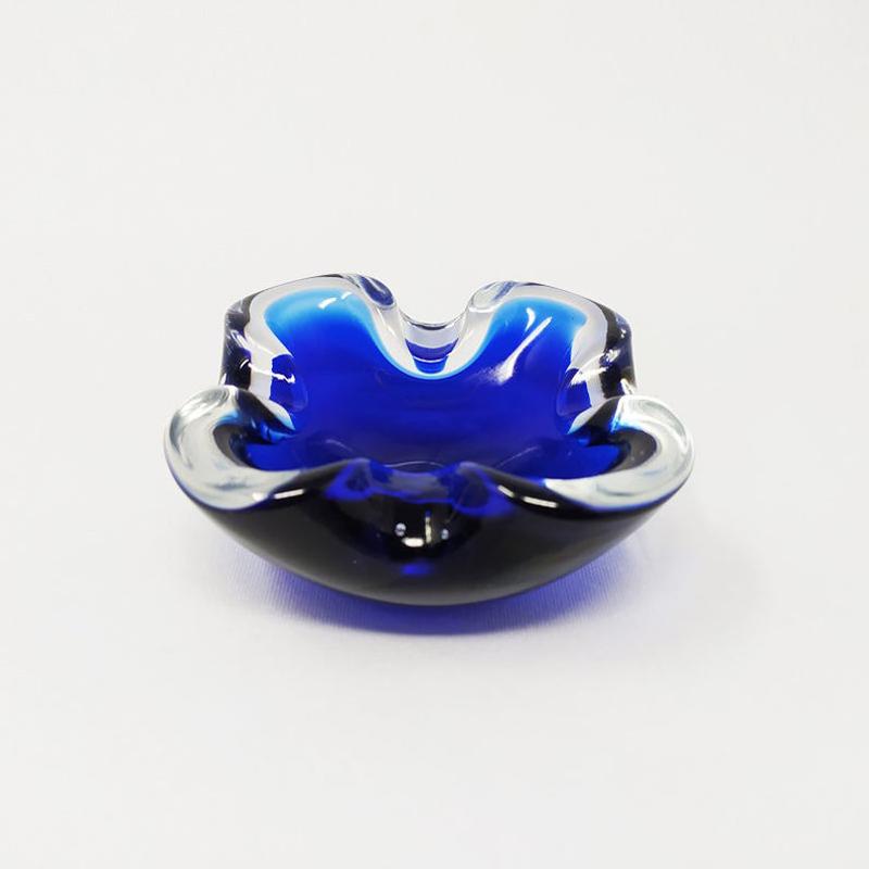 1960s Blue Ashtray Vide Poche Designed By Flavio Poli For Seguso