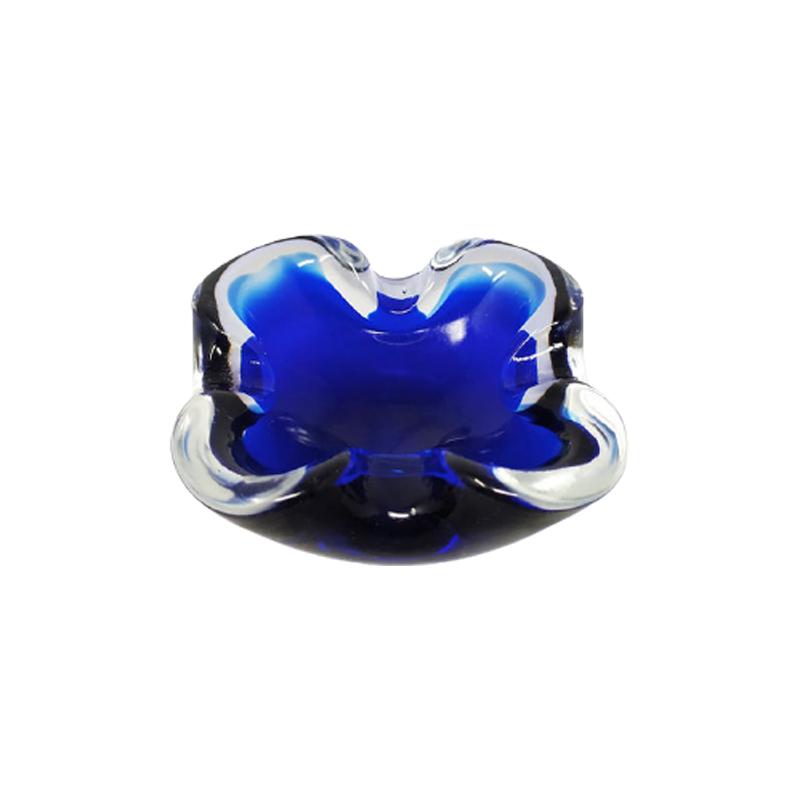1960s Blue Ashtray Vide Poche Designed By Flavio Poli For Seguso
