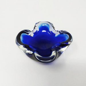 1960s Blue Ashtray Vide Poche Designed By Flavio Poli For Seguso
