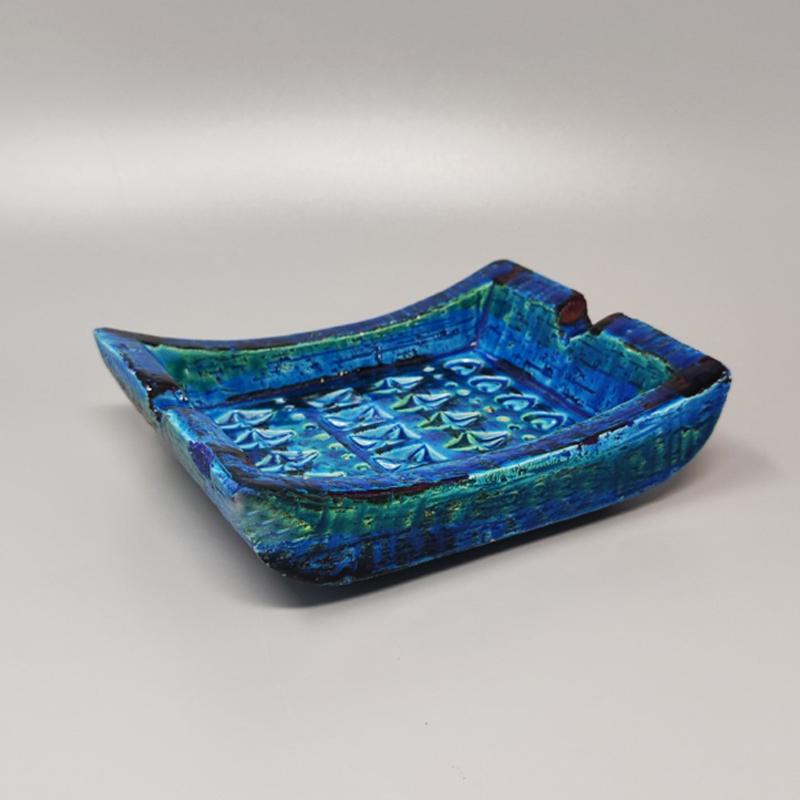 1960s Bitossi Ashtray/Catchall by Aldo Londi Blue Rimini Collection