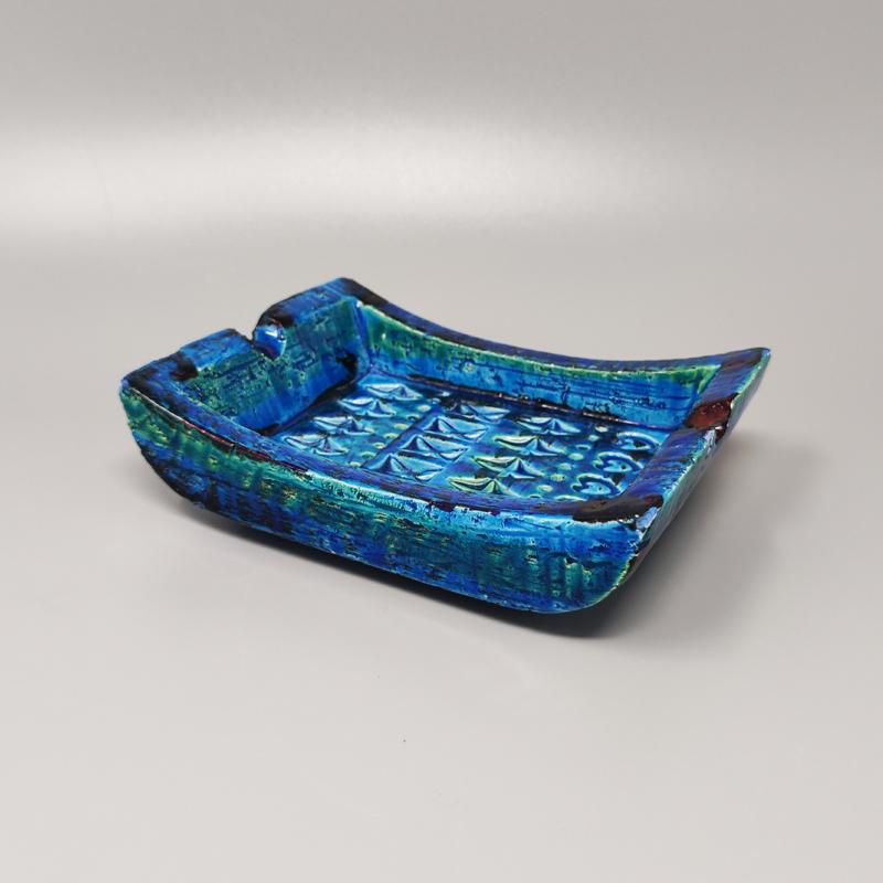 1960s Bitossi Ashtray/Catchall by Aldo Londi Blue Rimini Collection