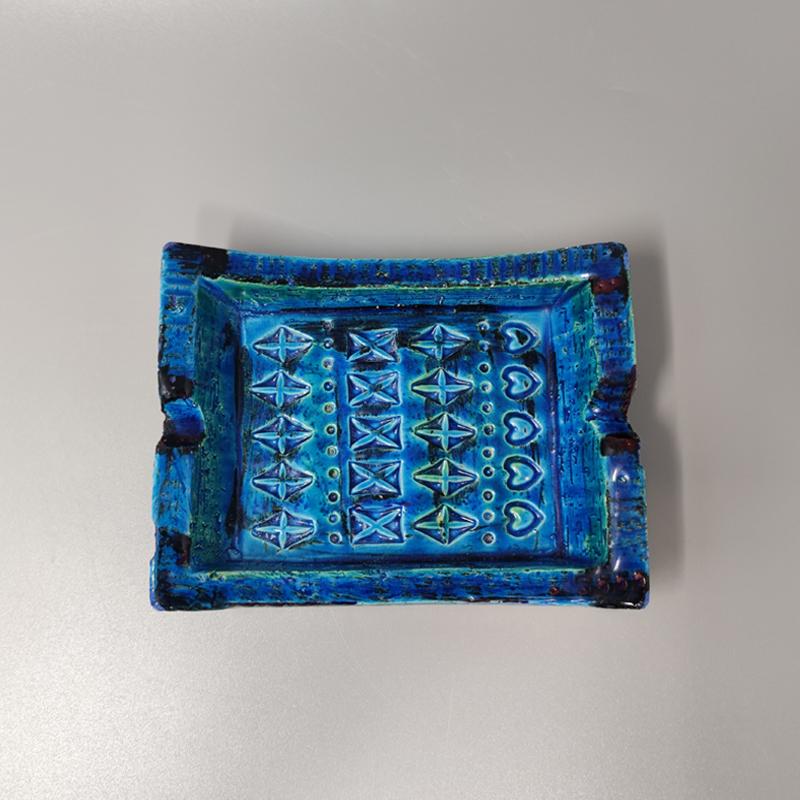 1960s Bitossi Ashtray/Catchall by Aldo Londi Blue Rimini Collection