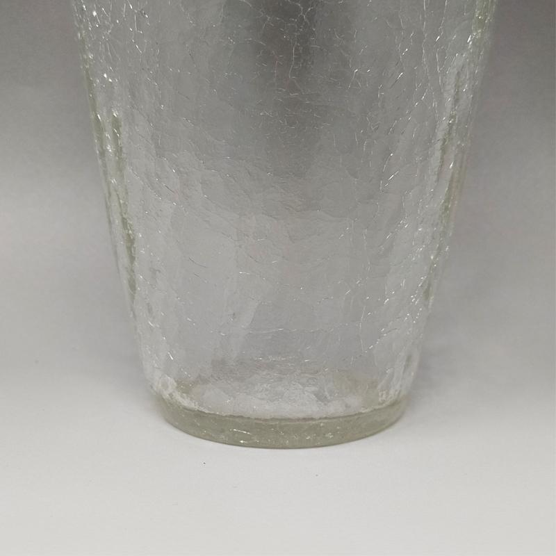 1960s Cocktail Shaker in Crackle Glass Made in Italy