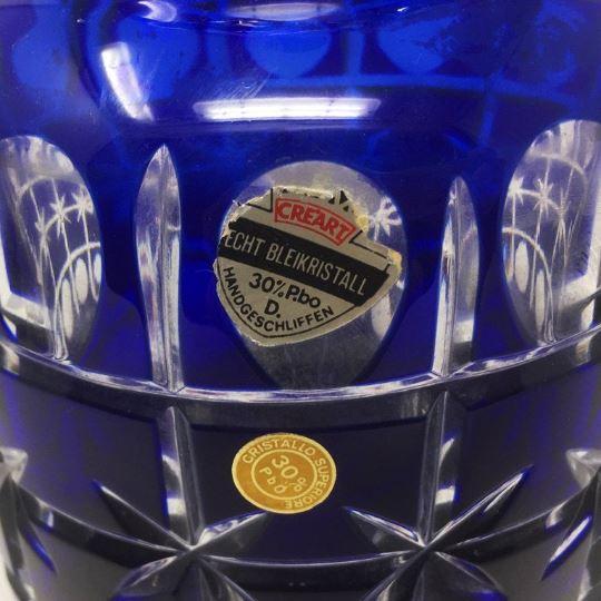 1960s Original Stunning Italian Blue Vase By Creart