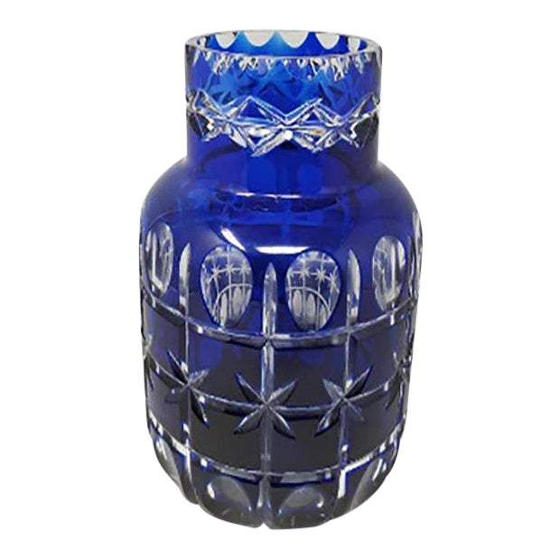 1960s Original Stunning Italian Blue Vase By Creart