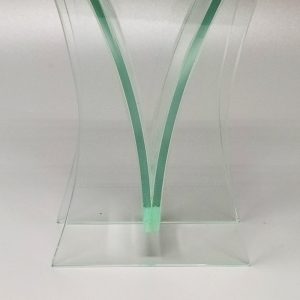 1960s Vase In Acid Crystal Aquamarine Colour Made In Italy