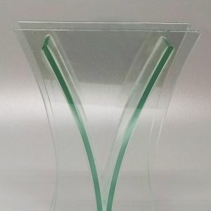 1960s Vase In Acid Crystal Aquamarine Colour Made In Italy