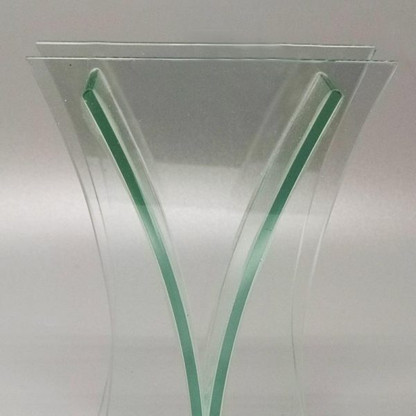 1960s Vase In Acid Crystal Aquamarine Colour Made In Italy - Image 6